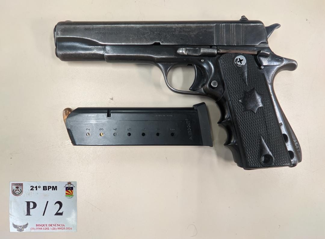 21º BPM prende um criminoso com uma pistola em Vilar dos Teles